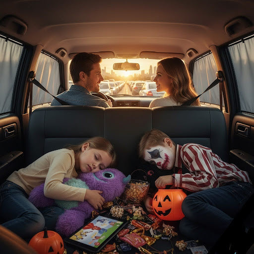 How Sunshades Helped Us Survive Halloween Traffic with Our Kids