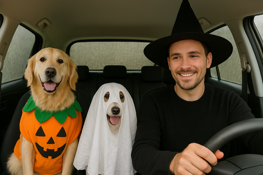 Sunshades Make Halloween Drives Comfy for Pets